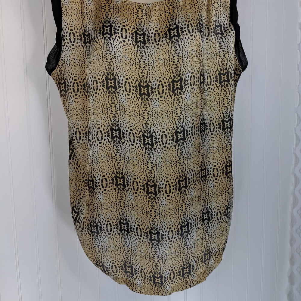 Mng By Mango Leopard Print Shell Sz 10 - image 5